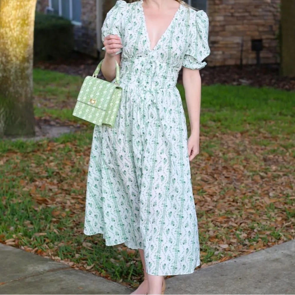 Hill House Romantic Print Vine Sabrina Dress